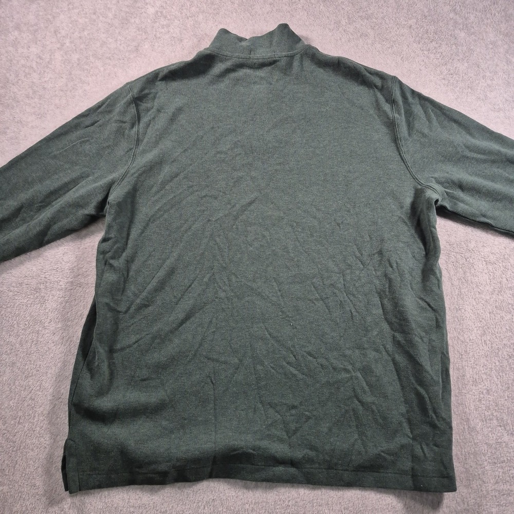 Polo Ralph Lauren Men's 1/4 Quarter Zip Estate Rib Pullover Sweater Green XL - Picture 6 of 6